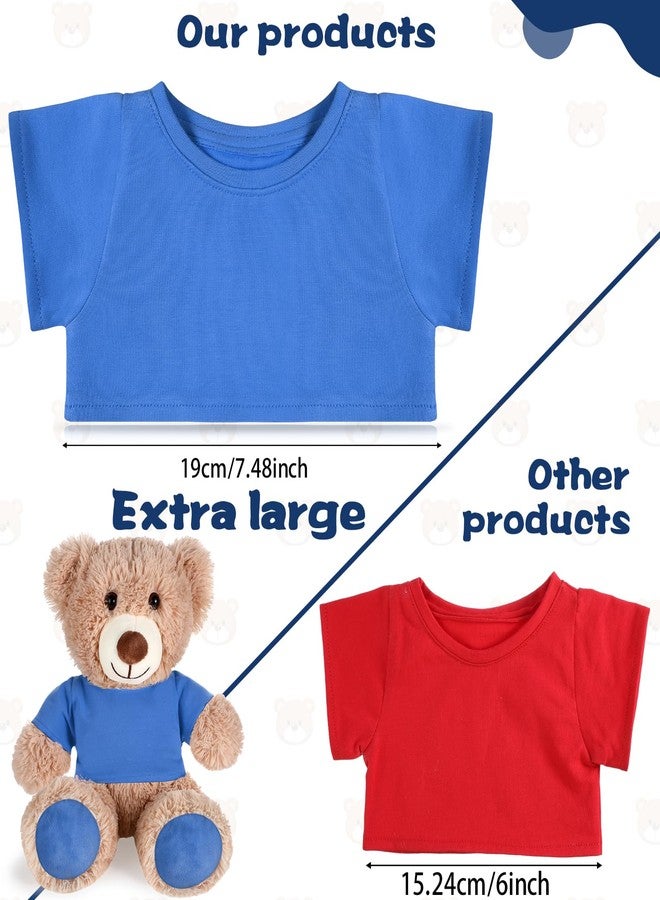 RoundFunny Bear Tee Shirt Fit 14-18inch Bear Clothes Stuffed Animal Clothes Shirt Basic Stuffed Bears Dolls Shirt, Blue - Image 3